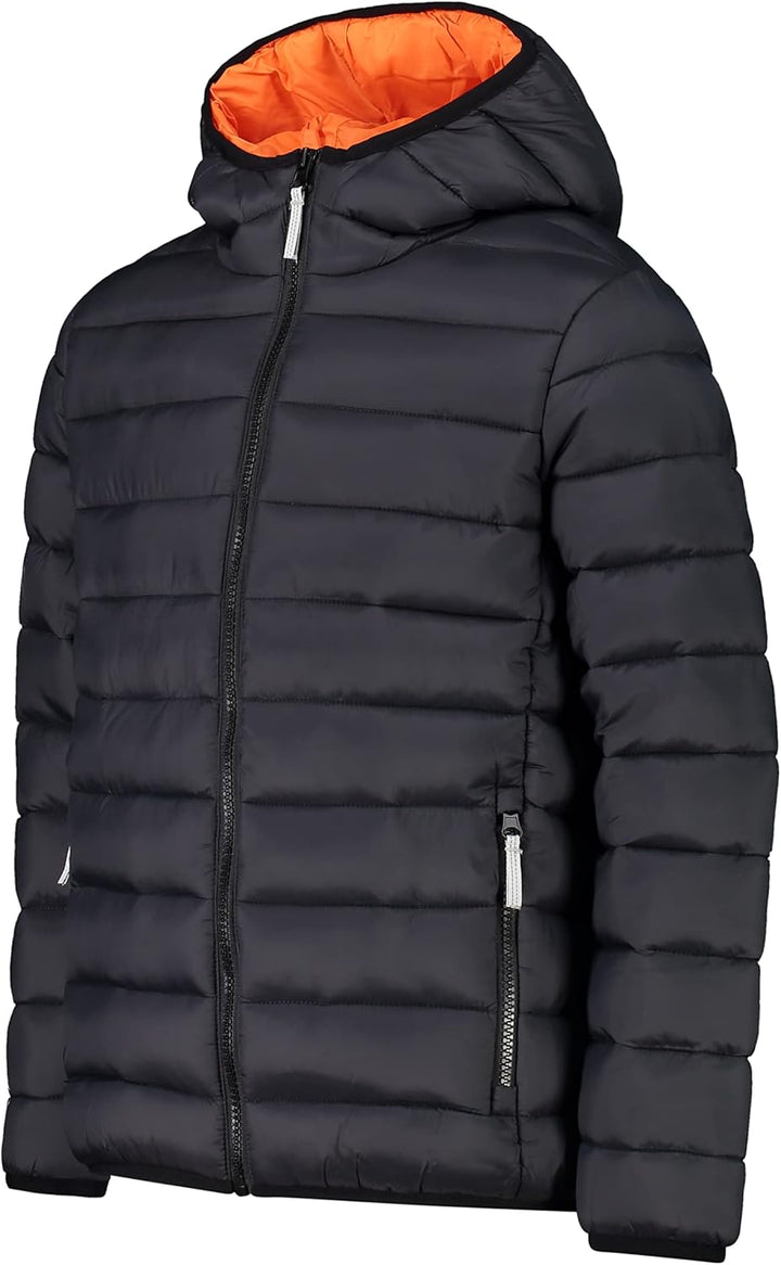 CMP Herren Boy Jacket Fix Hood JACKET 128 Antracite-Arancio, 128 Antracite-Arancio