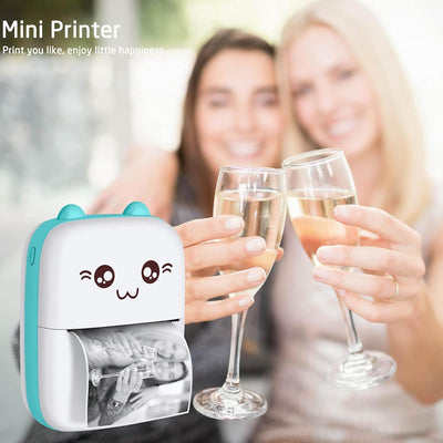 Jooheli Mini Drucker, Taschendrucker, Thermofotodrucker, Tragbarer Mini Fotodrucker, Mobiler Fotodru