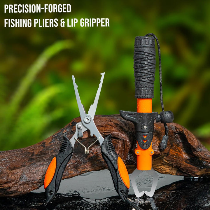 THKFISH Angelrute und Rolle Combo mit Rucksack, Teleskop-Angelrute Spinnrolle Kit mit Angelködern, Z