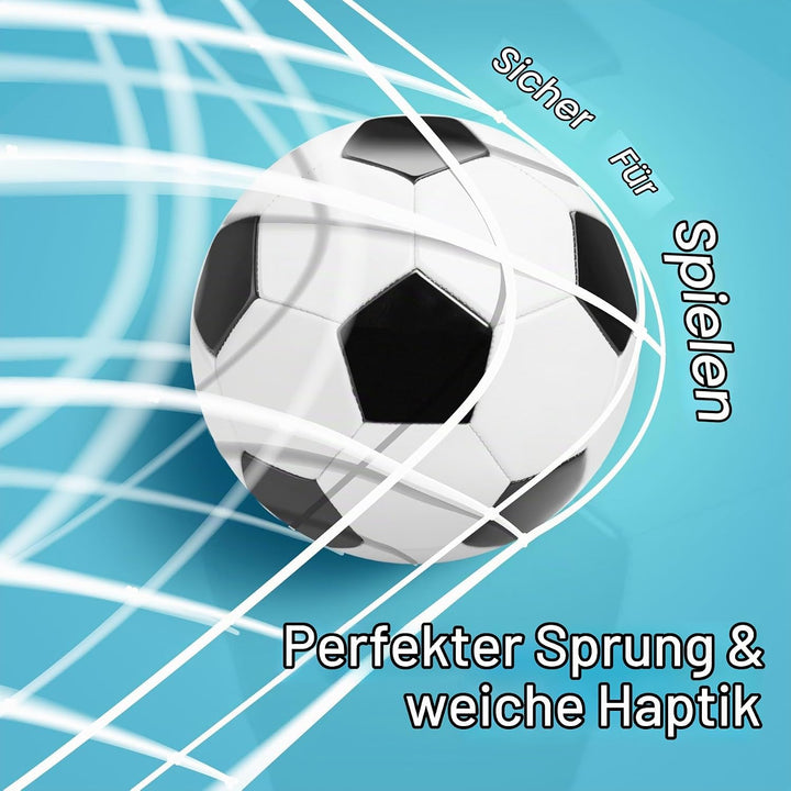 U&amp;C Planet Training Fussball Grösse 5 Soccer Ball Bälle Premium PVC Lederball für Training &amp; Spiele