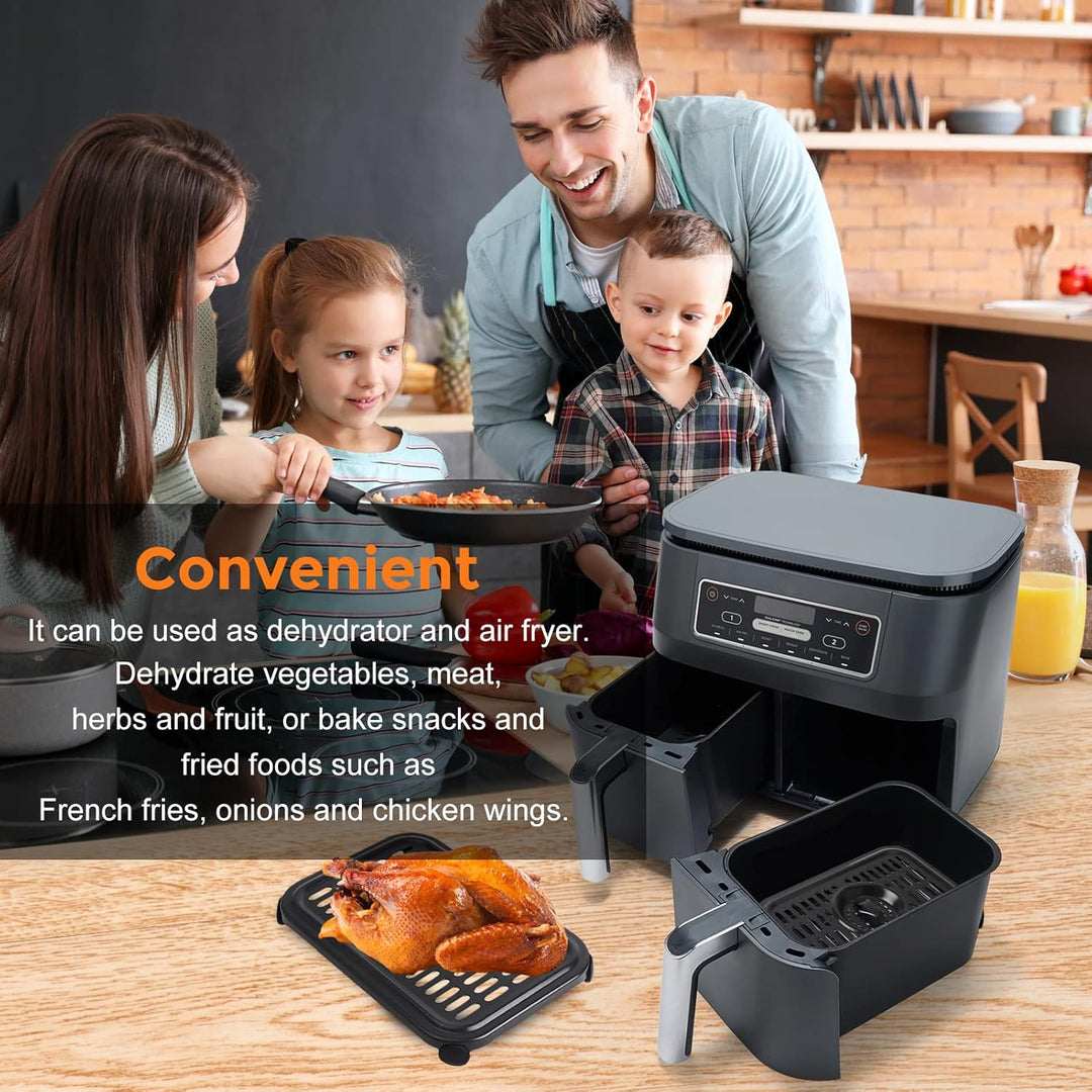 Air Fryer Grillpfanne für Ninja Air Fritteusen, 2 Packungen Ersatz Air Fryer Crisper Plate Grillplat