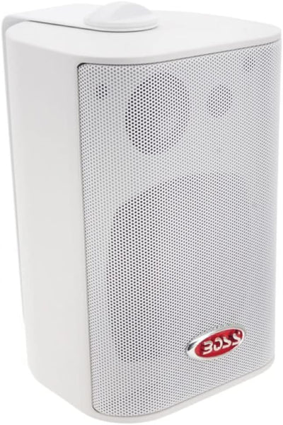 2 Lautsprecher kompatibel mit BOSS Audio Systems MR4.3W 3-Wege weiss 100 Watt rms 200 Watt max wasse