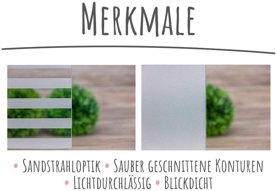 GRAZDesign Fensterfolie Milchglas selbstklebend - Blickdichte Sichtschutzfolie Glasfolie/Motiv: viel