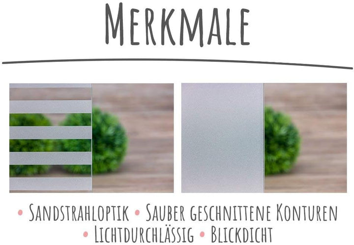 GRAZDesign Fensterfolie Milchglas selbstklebend - Blickdichte Sichtschutzfolie Glasfolie/Motiv: viel