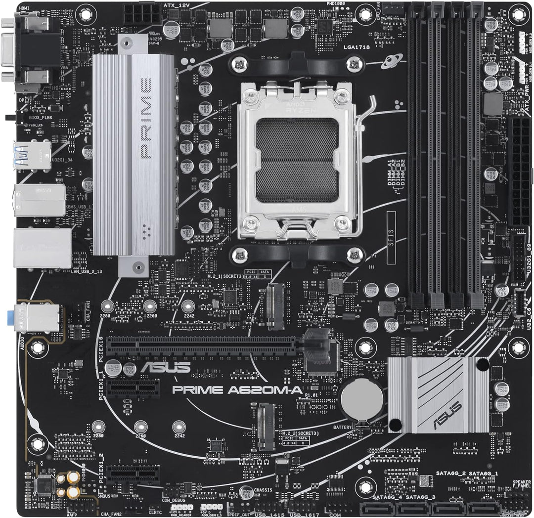 ASUS Prime A620M-A-CSM Mainboard Sockel AMD A620 (Ryzen 7000, micro-ATX, DDR5 Speicher, PCIe 4.0, BI