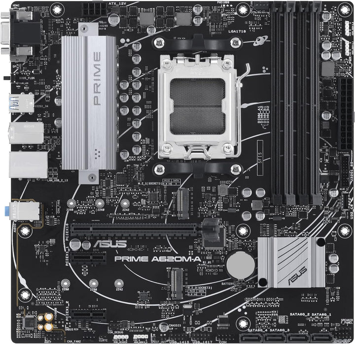 ASUS Prime A620M-A-CSM Mainboard Sockel AMD A620 (Ryzen 7000, micro-ATX, DDR5 Speicher, PCIe 4.0, BI