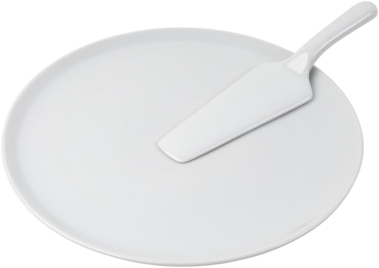 Holst Porzellan KPL 245 PL 30 2-tlg. Porzellan Torten- &amp; Kuchenplatten-Set 32 cm rund Weiss 31,5 x 2