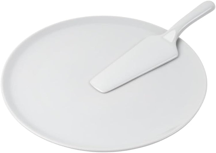 Holst Porzellan KPL 245 PL 30 2-tlg. Porzellan Torten- &amp; Kuchenplatten-Set 32 cm rund Weiss 31,5 x 2