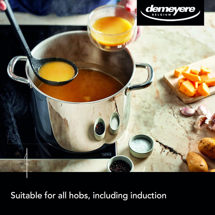 Demeyere Classico 3 Suppentopf fuer Induktion und anderen Herdarten, Topf mit Deckel aus pflegeleich
