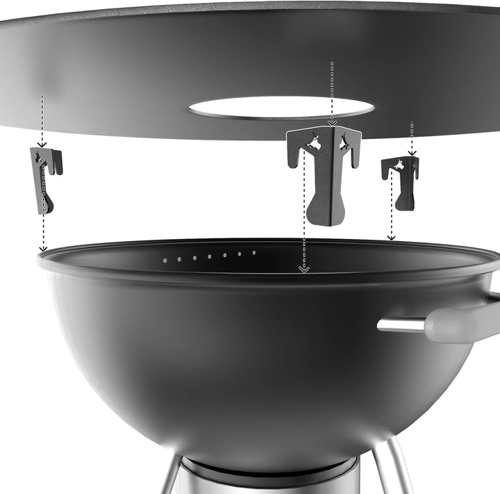 tuning-art AL-02 Abstandshalter für Grillring Grillplatte Feuertonne Kugelgrill | Metall | 3er Set