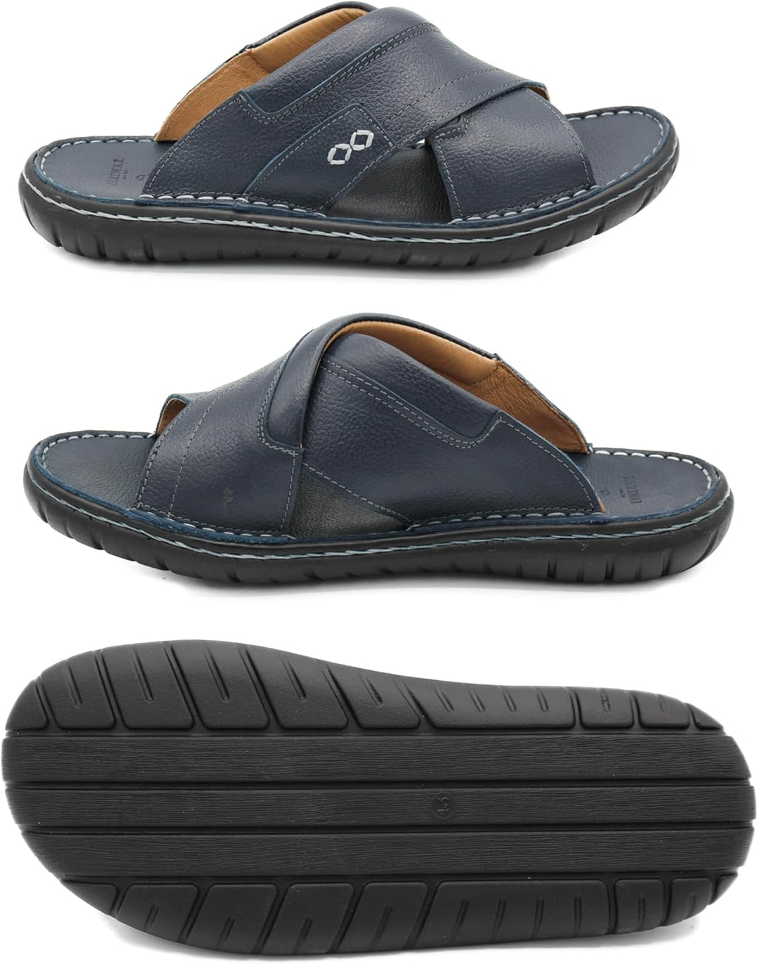 Zerimar Sommer Sandalen Naturleder Herren | Pantoletten Leder Herren | Leder Sandalen | Qualitäts Sa