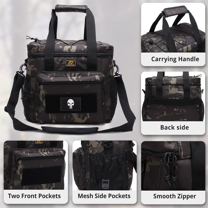 Taktische Lunch-Tasche für Männer, Isolierte und Auslaufsichere Lunchbox mit MOLLE-System, Grosse Kü