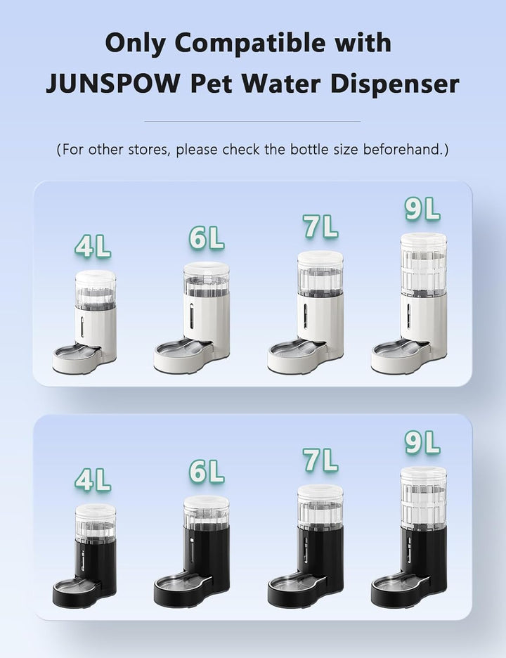 Automatischer 7-Liter-Filter für Hunde und Katzen, Wasserspender mit Edelstahlnapf, Schwerkraft-Bewä