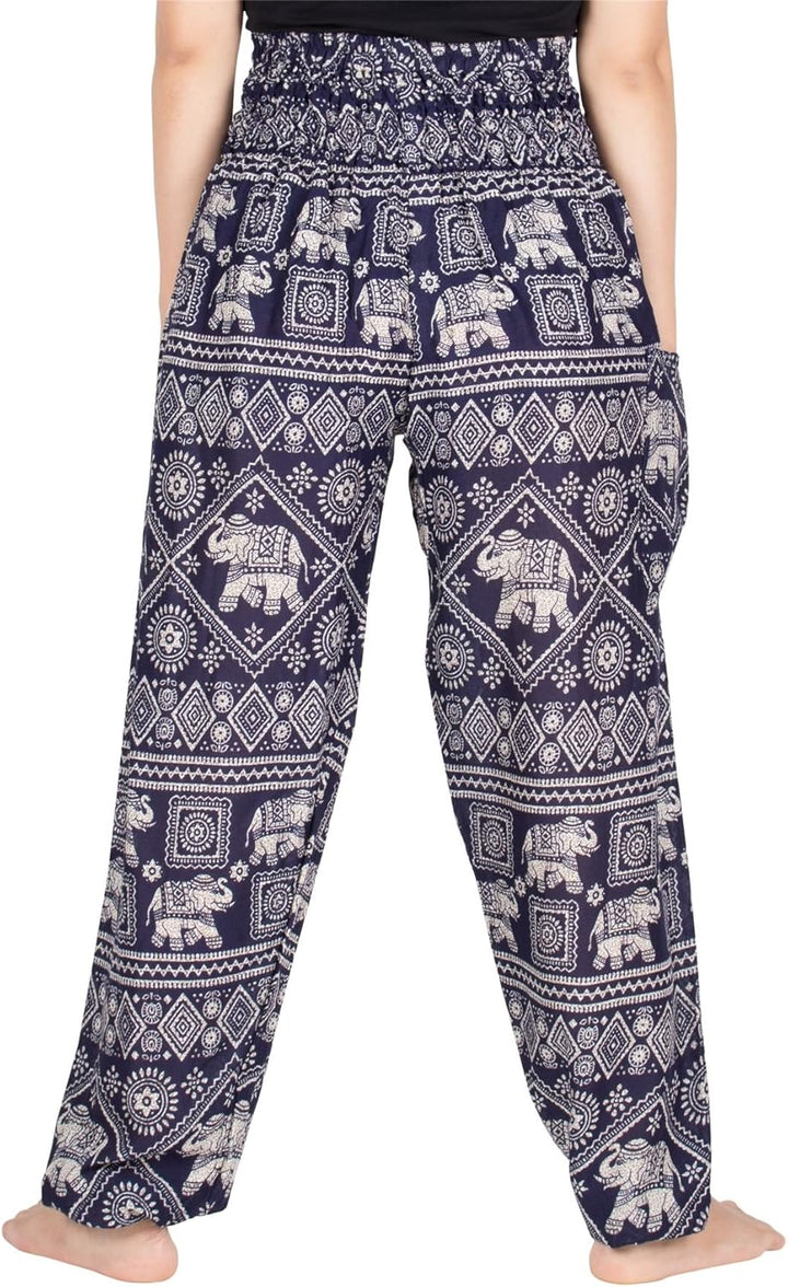 Lofbaz Damen Haremshose Festival Boho Outfit Yogahose Sommerhose Leicht Pumphose Hippie Hose Kleidun