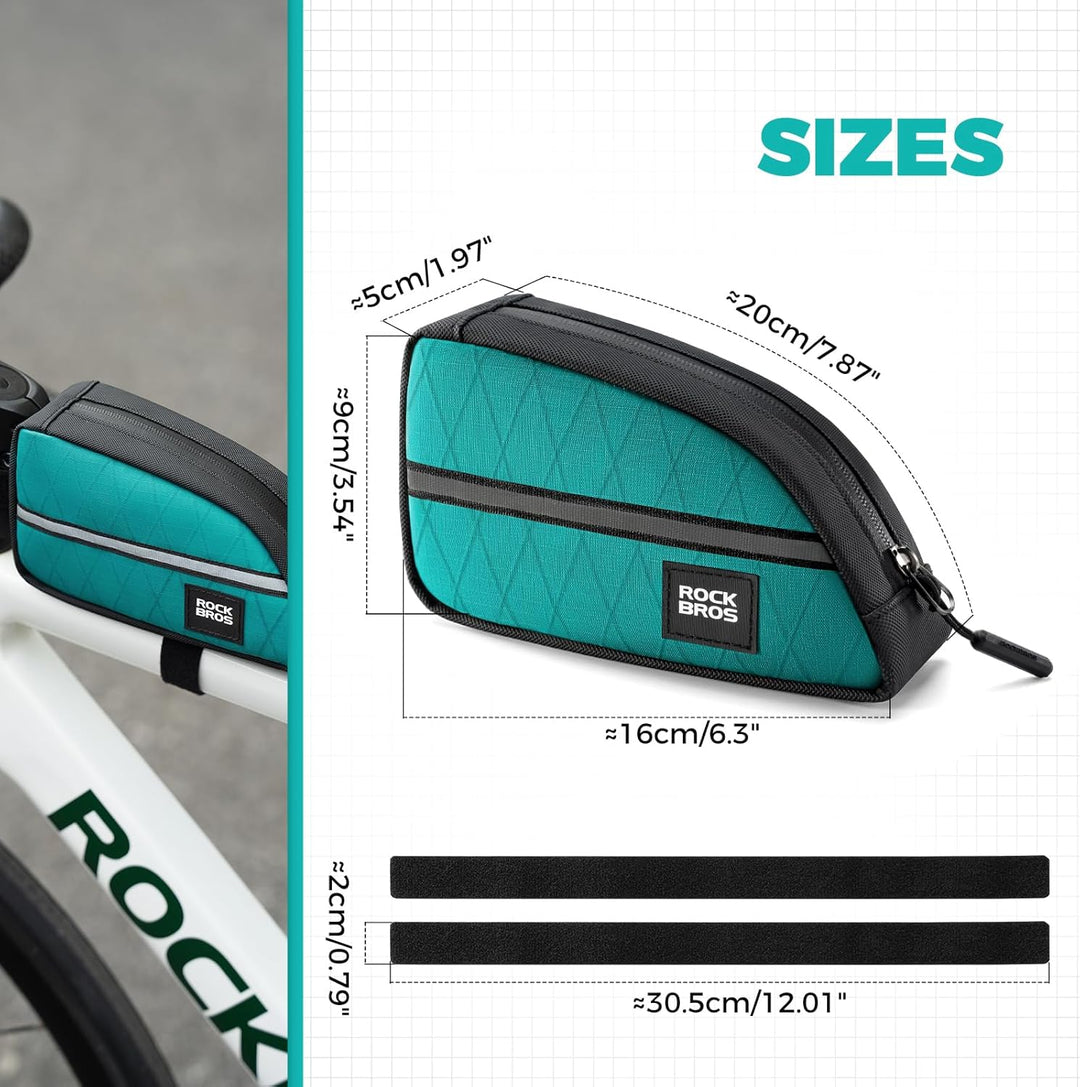 ROCKBROS Fahrrad Oberrohrtasche Rahmentasche Leicht für Klapprad Falträder, 0,8L Fahrrad Vorderrohr