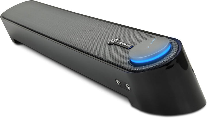 GOgroove Soundbar für PC Lautsprecher für Computer: Tragbarer 2.0 Stereo Speaker mit Eingebauten Sou