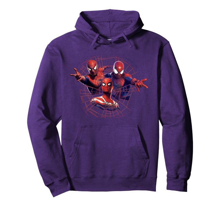 Marvel Spider-Man: No Way Home Spider-Men Web Pullover Hoodie