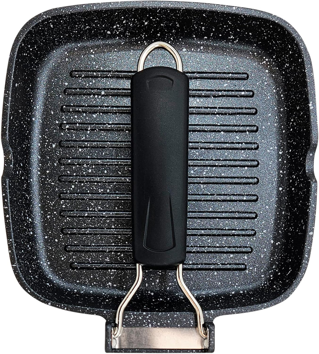 briebe Black Titanium Grillpfanne mit Streifen, Induktion, Titanbeschichtung, 28 x 28 cm, Aluminiumg