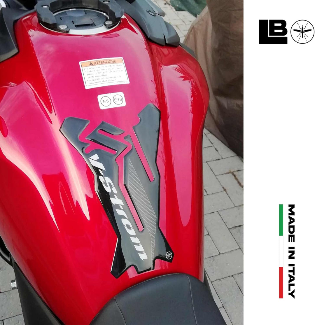 LABELBIKE 3D Aufkleber Motorrad Tankpad kompatibel mit Suzuki | V-Strom 650 2017-2025, Harzschutz, K