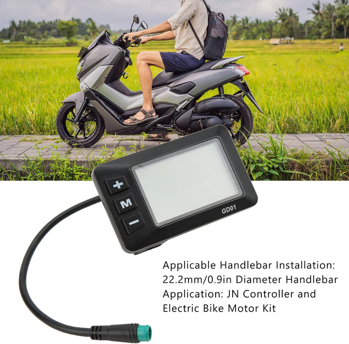 Gatuxe Elektrisches Fahrrad GD01-Display, feine Verarbeitung Sicheres Echtzeit-LCD-GD01-Display zum