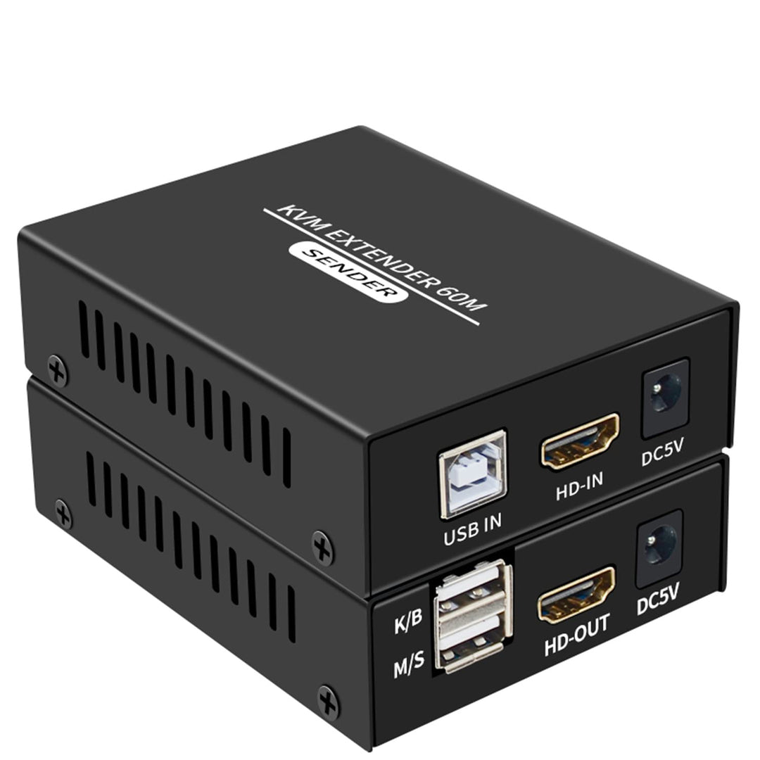 HDMI KVM Extender über Cat5e Cat6 1080P HDMI USB KVM Extender Übertragung mit Loop Out Unterstützung
