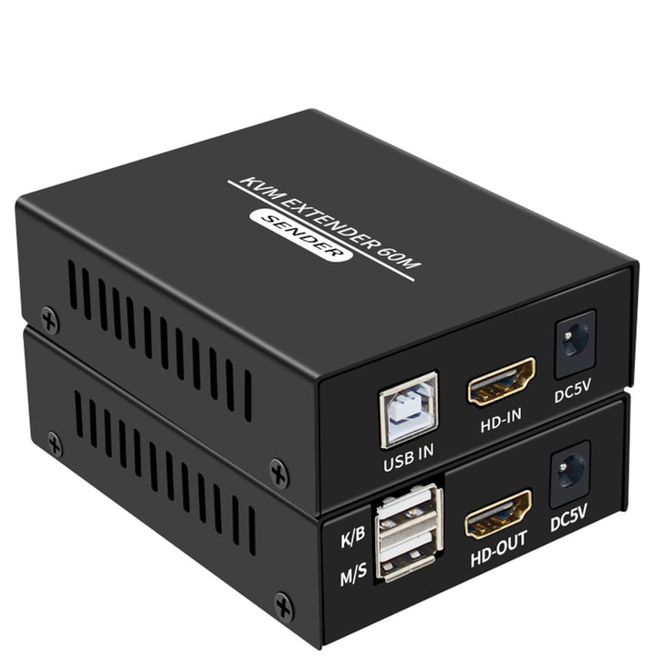 HDMI KVM Extender über Cat5e Cat6 1080P HDMI USB KVM Extender Übertragung mit Loop Out Unterstützung