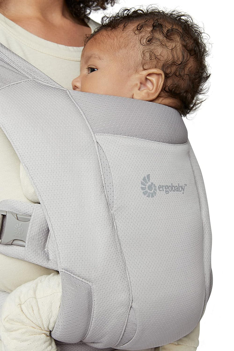 Ergobaby Embrace Soft Air Mesh Babytrage für Neugeborene ab Geburt, 2-Positionen Bauchtrage Baby Tra