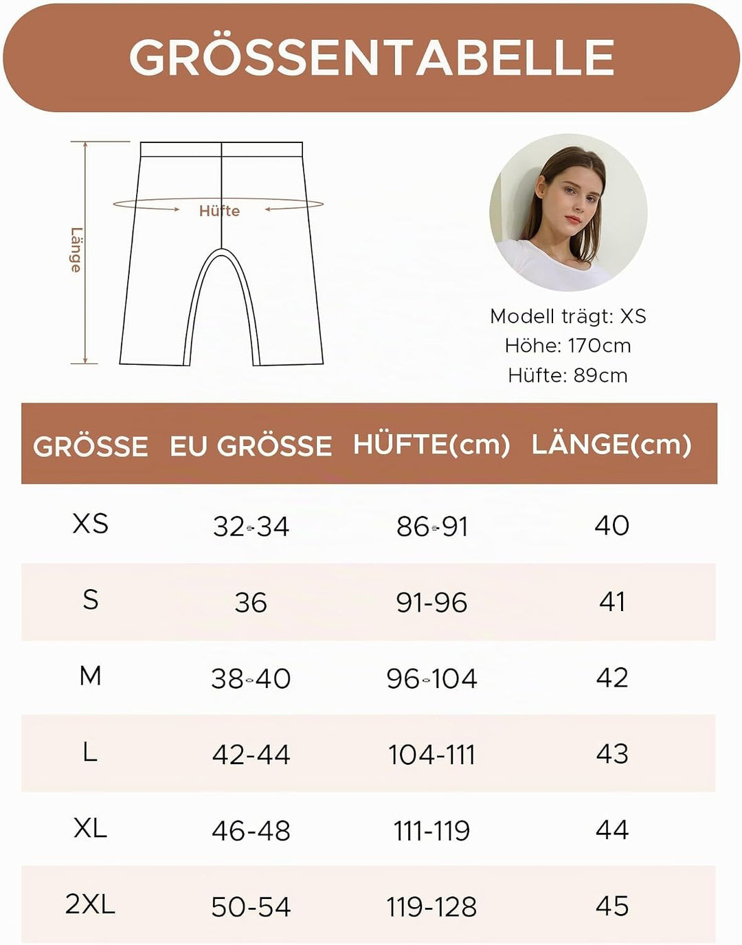 INNERSY Radlerhose Damen Baumwolle Lange Unterhose Anti Scheuern Kurze Hose Unter Kleid 3er Pack, Be