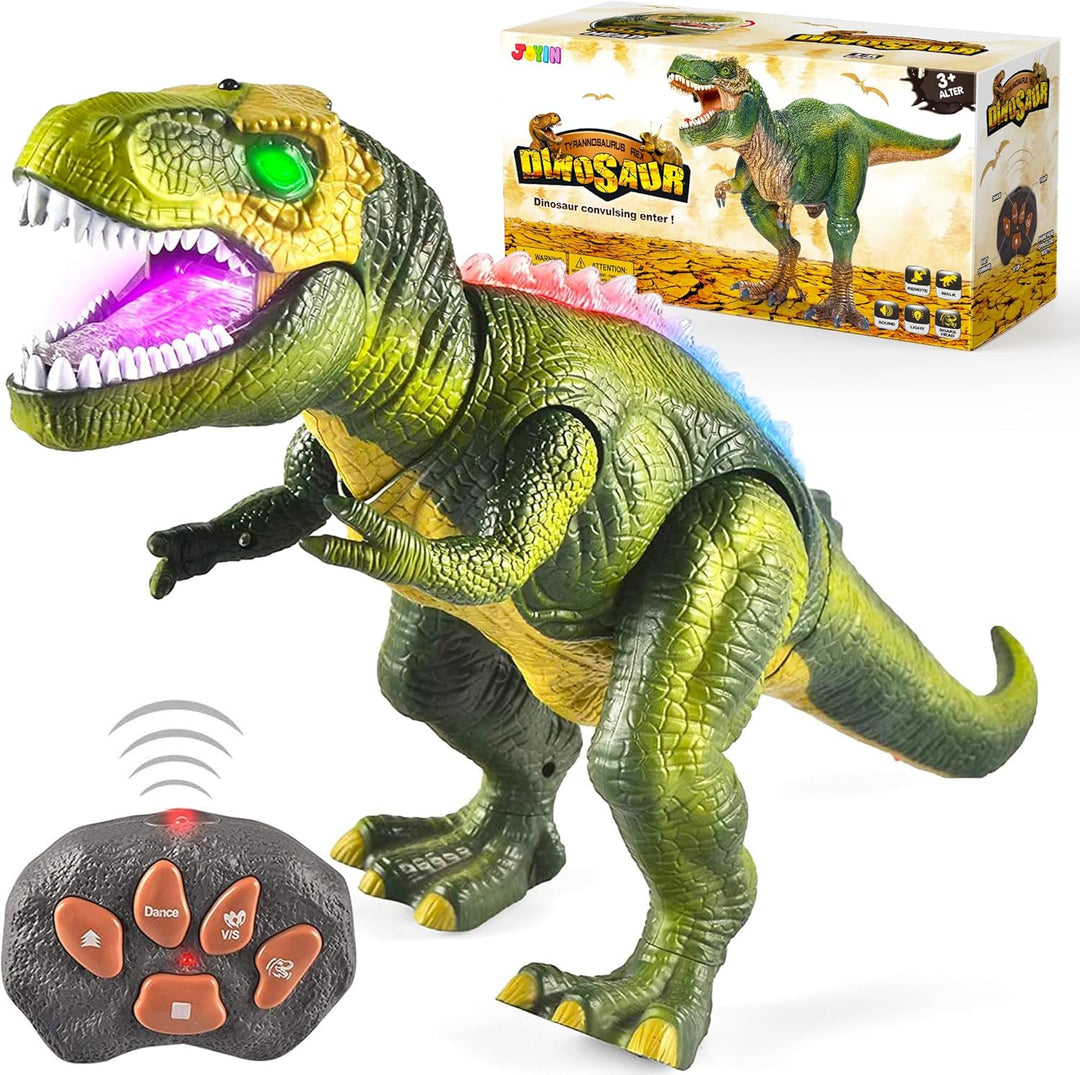 JOYIN Kinder LED Ferngesteuertes Dinosaurier Spielzeug, Elektronik T-Rex Dino Spielzeug mit Gehen, B