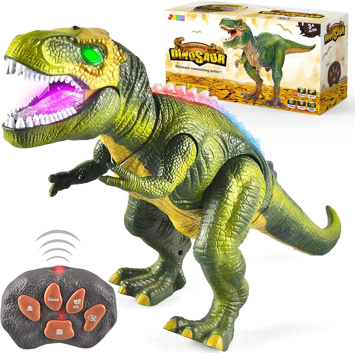 JOYIN Kinder LED Ferngesteuertes Dinosaurier Spielzeug, Elektronik T-Rex Dino Spielzeug mit Gehen, B