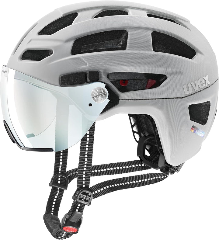 uvex Finale Visor V - sicherer City-Helm für Damen und Herren - mit selbsttönendem Visier - inkl. LE