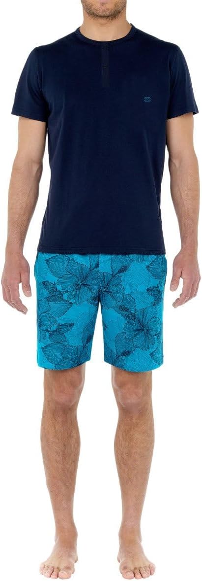 ZXYA Herren Court FANO Pyjama-Sets, Bleu, M