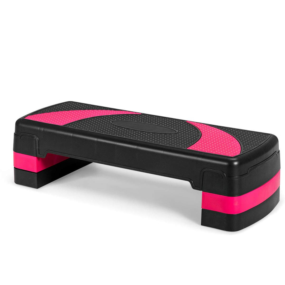 DREAMADE Fitness Steppbrett Höhenverstellbar, Fitness Stepper Multifunktional, Aerobic Steppbrett St