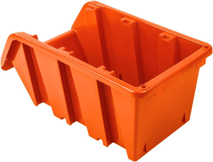 10x Stapelbox 230 x 120 x 160 mm – Stapelboxen Set - Sichtbox Sichtlagerboxen Lagerbox, Orange