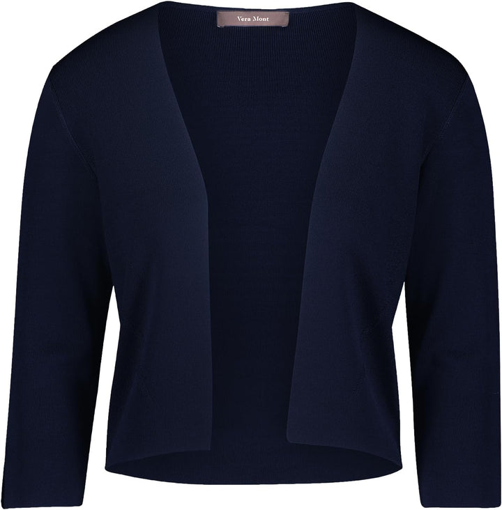 Vera Mont Damen Strickbolero Langarm XS Blau, XS Blau