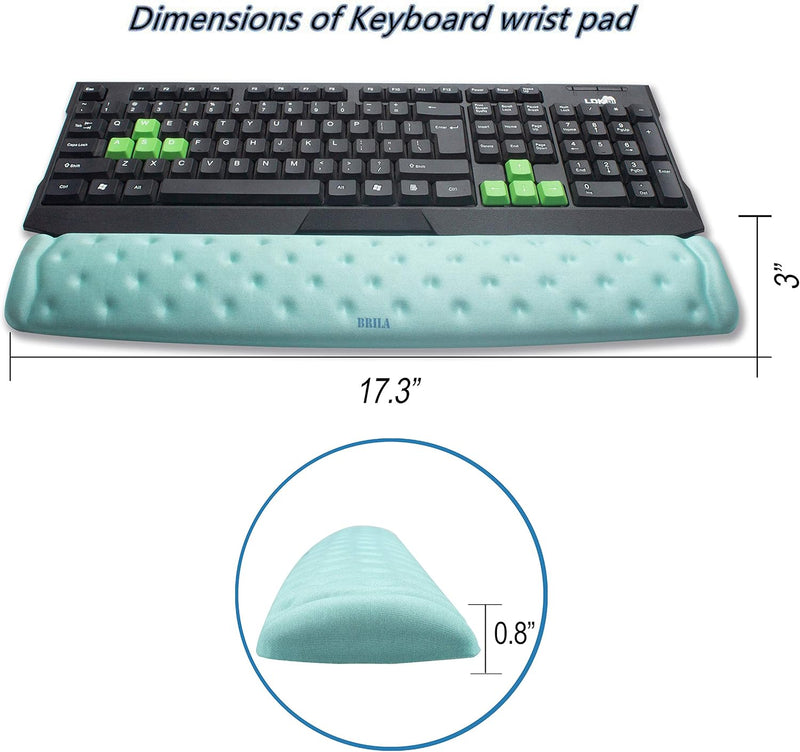 BRILA Handballenauflage – Ergonomisch Memory-Schaum Handgelenkstütze für PC Gaming Computer Laptop A