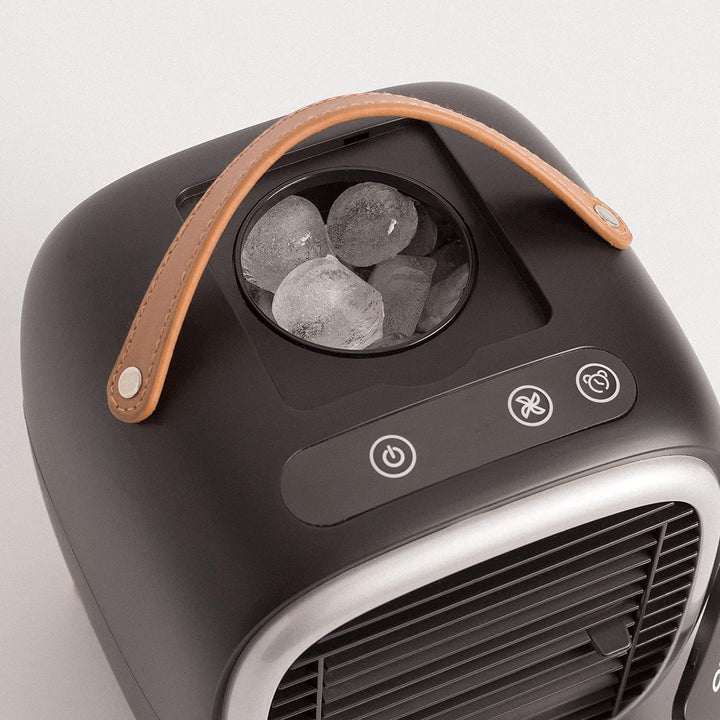 CREATE/AIR COOLER BOX STUDIO/Mini-Tischventilator Schwarz/USB-Kabel, LDC TOUCH PANEL, 3 Geschwindigk