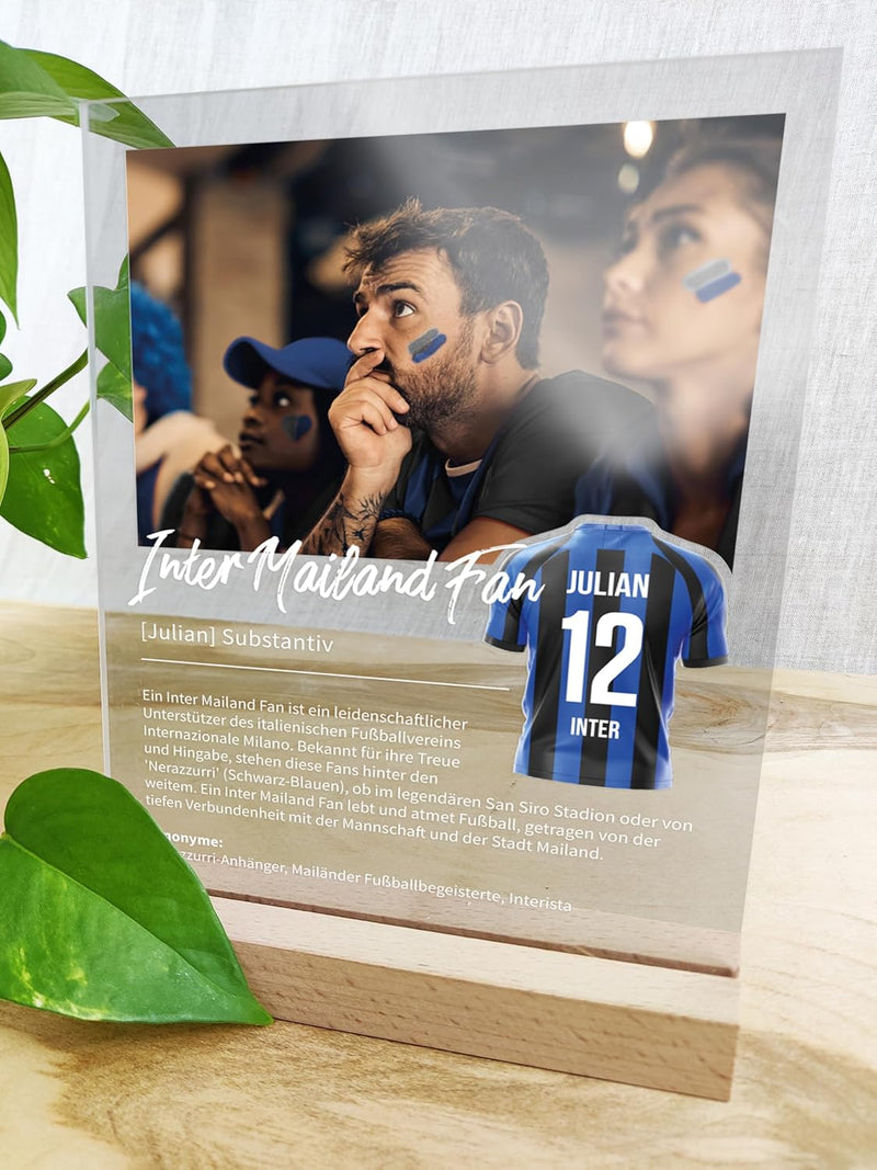 Inter Geschenk personalisiert - Acryl Geschenk - Definition: Inter Fan - Inter Fanartikel, Inter Fan