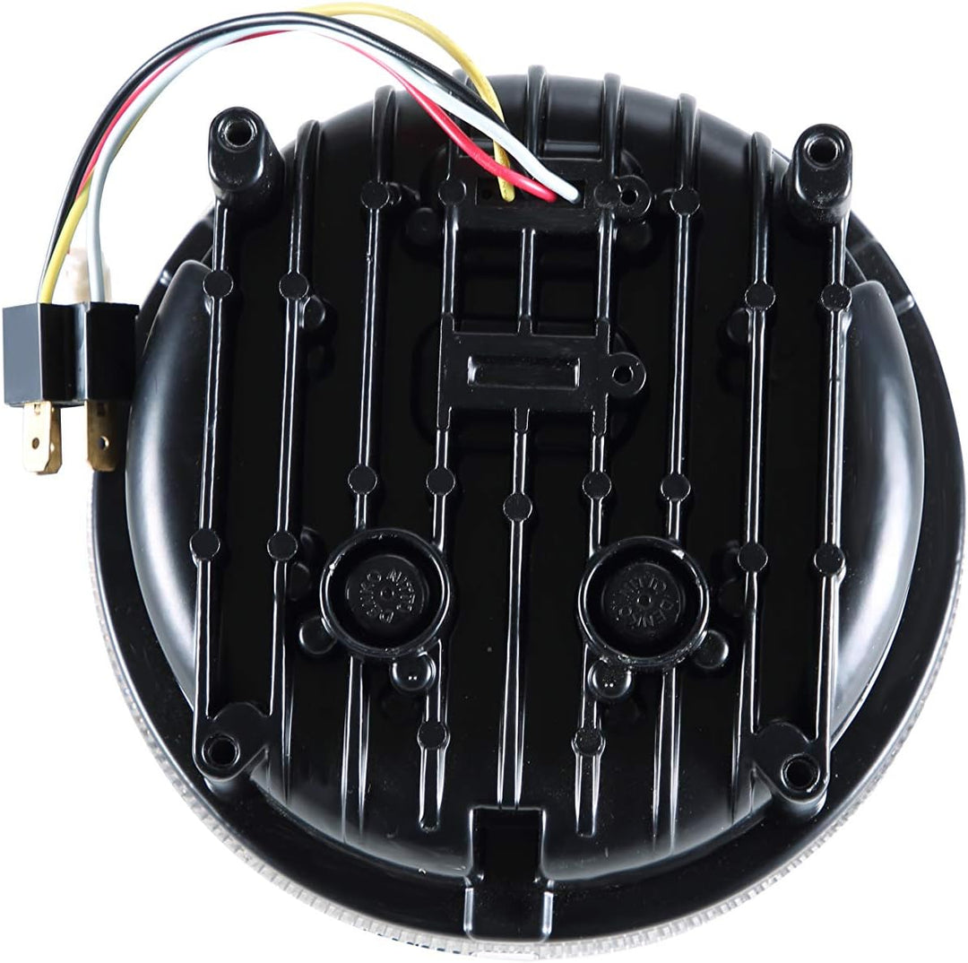CPOWACE Schwarz 12V LED Frontscheinwerfer with E-Mark E-Prüfzeichen für Motorrad V espa GTS 300