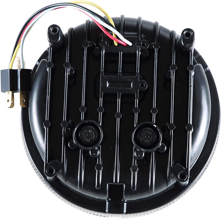 CPOWACE Schwarz 12V LED Frontscheinwerfer with E-Mark E-Prüfzeichen für Motorrad V espa GTS 300