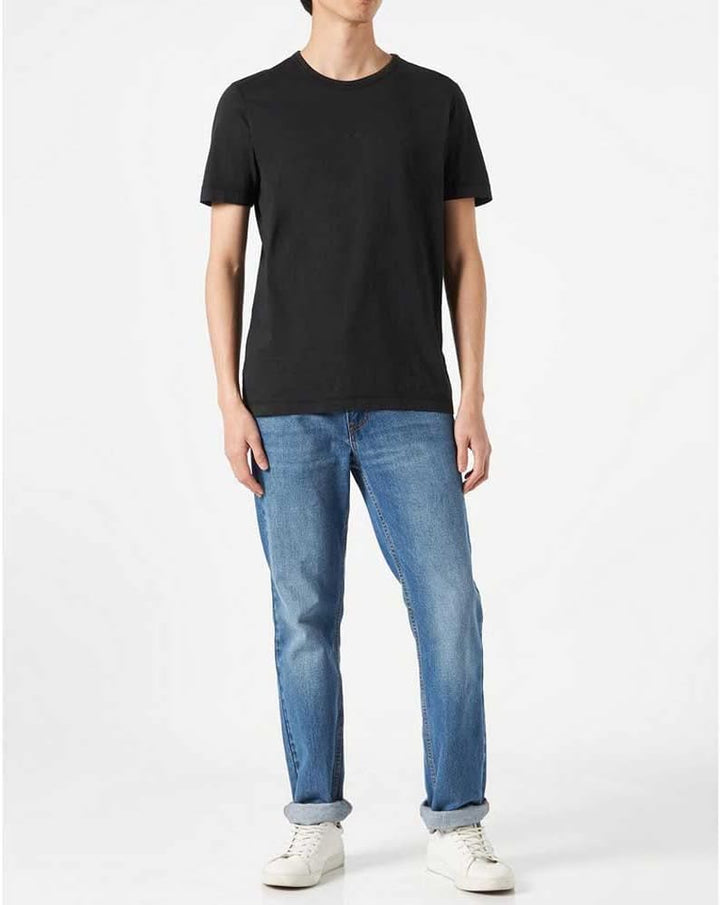 BOSS Herren Tokks Stückgefärbtes T-Shirt aus Bio-Baumwolle mit Logo-Print L Black1, L Black1