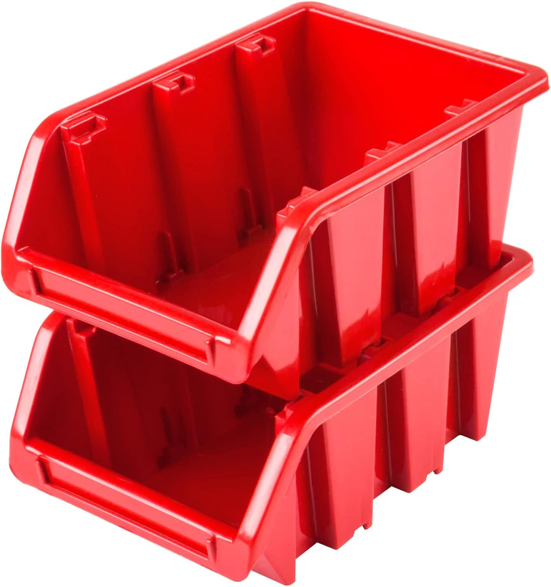 Lagersystem Werkstattregal | 57 x 116 cm | 50 stck. Box | Wandregal mit Stapelboxen - Wandplatten Ex