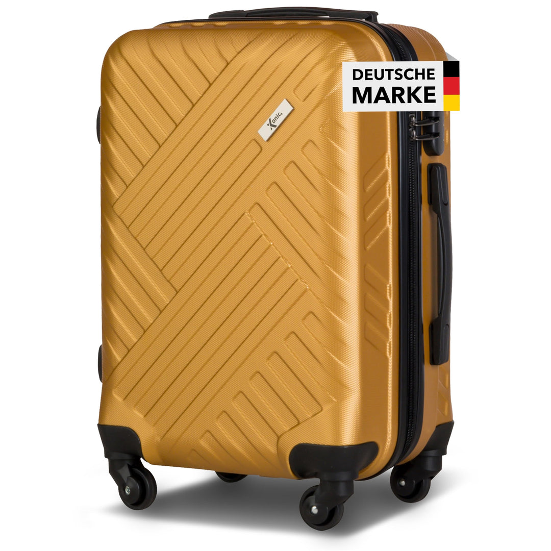 Xonic Design Reisekoffer - ABS Hartschalen Koffer mit 360° Leichtlauf-Rollen - hochwertiger Trolley