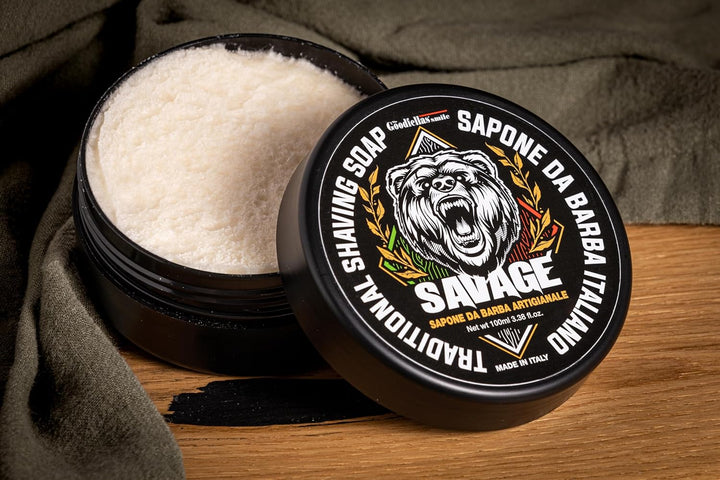THE GOODFELLAS' SMILE Savage DUO SET. Shaving Soap and Aftershave Set, 500 g
