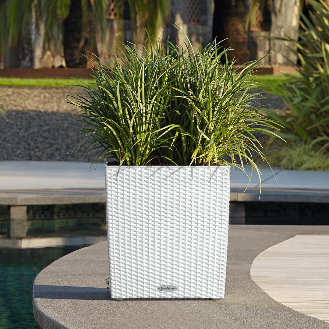 LECHUZA CUBE Cottage 40 weiss 15380 Garten 39x39x40 cm Weiss, Garten 39x39x40 cm Weiss