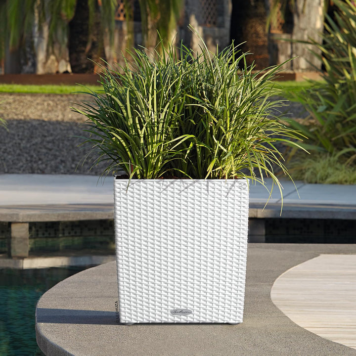 LECHUZA CUBE Cottage 40 weiss 15380 Garten 39x39x40 cm Weiss, Garten 39x39x40 cm Weiss