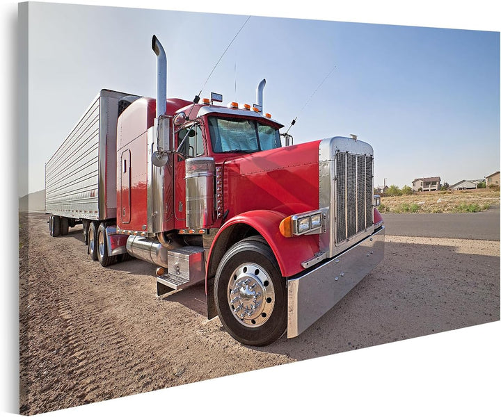 islandburner Bild auf Leinwand Us Semi Truck Grosser LKW Kinderzimmer Bilder Wandbilder Poster Leinw