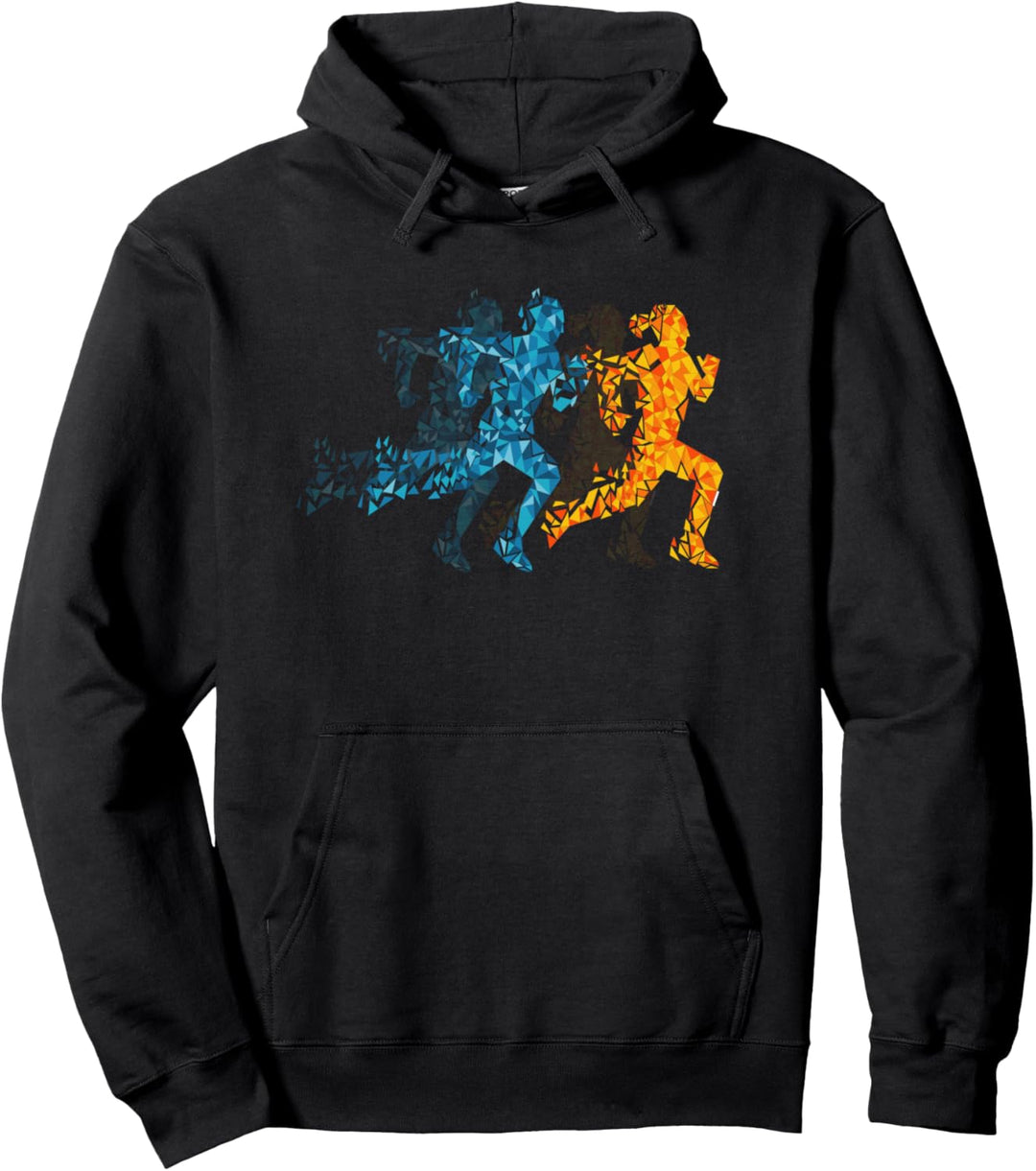 Laufende Polygone Jogger Läufer Pullover Hoodie