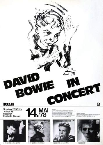 David Bowie - Heroes, Frankfurt 1978 » Konzertplakat/Premium Poster | Live Konzert Veranstaltung | D