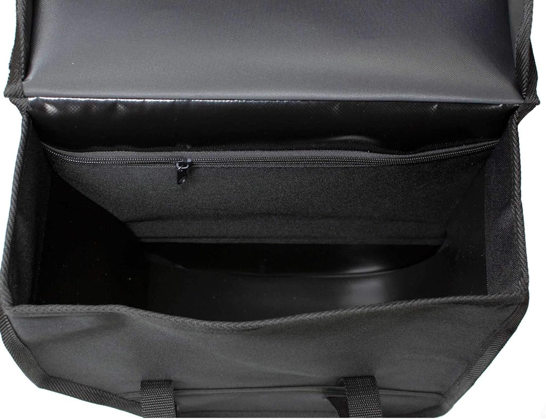 BikyBag Model M – Doppelte Fahrradtaschen für Gepäckträger (Dunkelblau), Dunkelblau